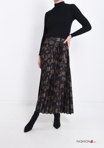 Saia com plissado Longuette Floral - ph 5