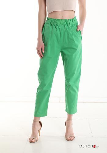 Cotton Trousers with pockets with elastic - ph 1