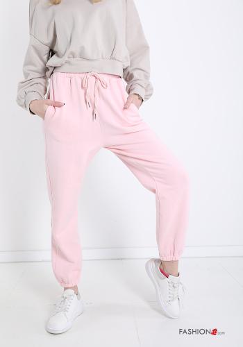 Pantalone sportivo in Cotone  con tasche con fiocco - ph 1