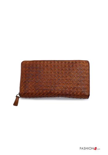 Cartera de Cuero Genuino con cremallera - ph 1