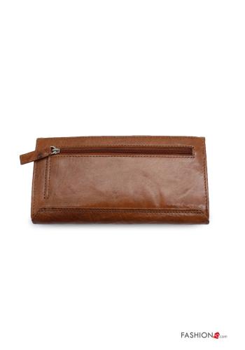 Genuine Leather Wallet with buttons with zip - ph 2