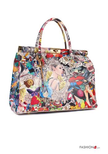 Borsa in Vera pelle con tasche con tracolla - ph 1