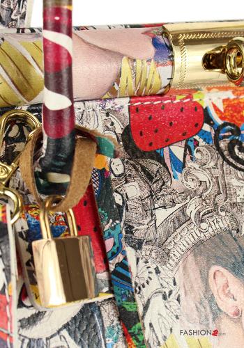 Borsa in Vera pelle con tasche con tracolla - ph 3