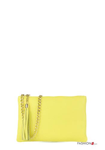 Pochette en Cuir Véritable avec fermeture éclair avec bandoulière - ph 1