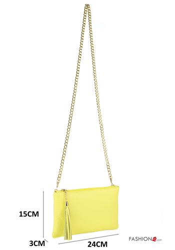 Pochette en Cuir Véritable avec fermeture éclair avec bandoulière - ph 3