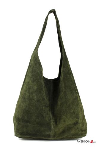 Borsa in Vera pelle  camoscio con bottoni con portachiavi - ph 1