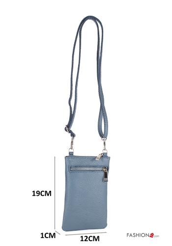 Mobile phone Genuine Leather Case with zip with shoulder strap - ph 2