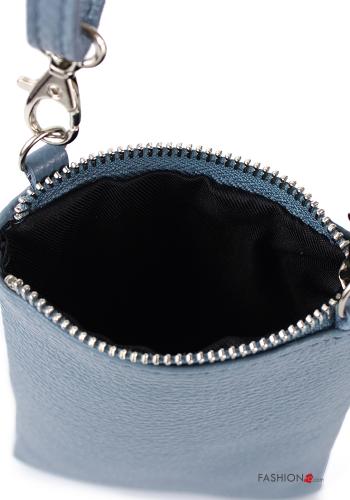 Mobile phone Genuine Leather Case with zip with shoulder strap - ph 4