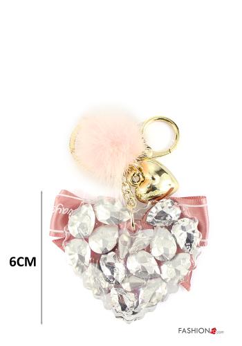Keyring with bow with rhinestones - ph 2