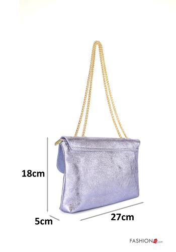 Genuine Leather Bag with zip with shoulder strap - ph 2