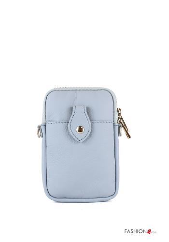 Étui en Cuir Véritable pour téléphone portable avec fermeture éclair avec bandoulière - ph 1