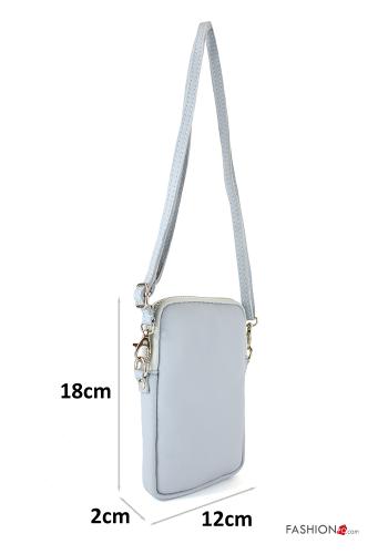 Étui en Cuir Véritable pour téléphone portable avec fermeture éclair avec bandoulière - ph 2
