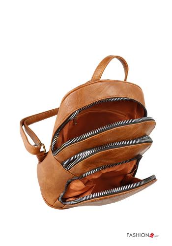 Mochila imitación de cuero con cremallera - ph 3