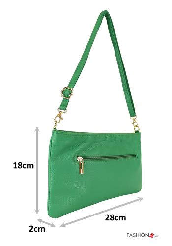 Pochette in Vera pelle con zip con tracolla - ph 2
