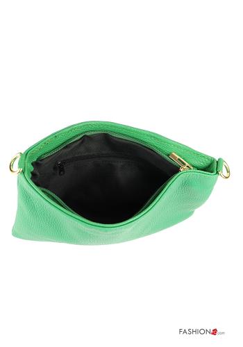 Pochette in Vera pelle con zip con tracolla - ph 3