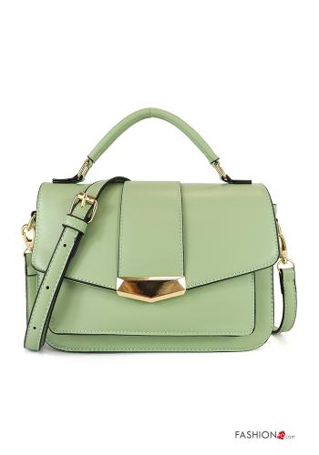 Borsa ecopelle con zip con tasche con tracolla - ph 1