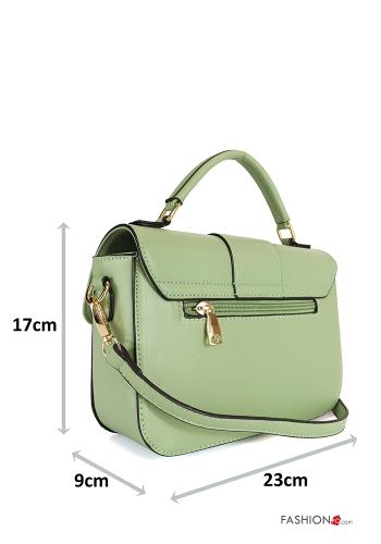 Borsa ecopelle con zip con tasche con tracolla - ph 2