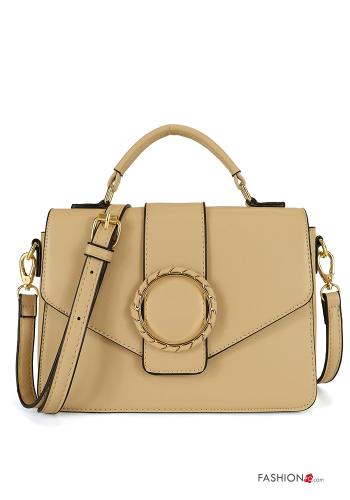 faux leather Bag with pockets with shoulder strap with zip - ph 1