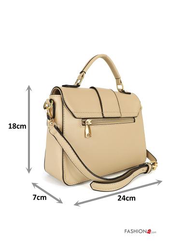 faux leather Bag with pockets with shoulder strap with zip - ph 2