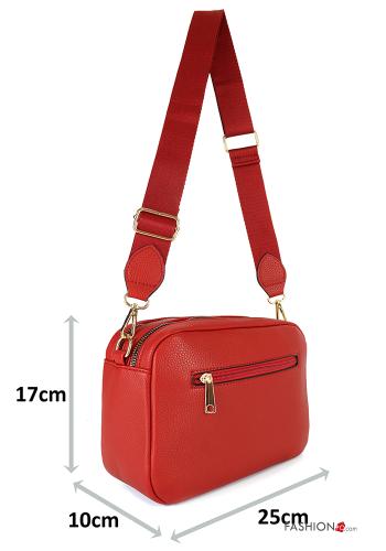 faux leather Bag with zip with shoulder strap - ph 2