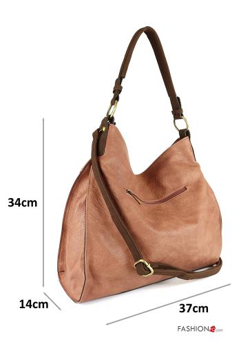 Kunstleder Tasche mit Reißverschluss mit Schultergurt - ph 2