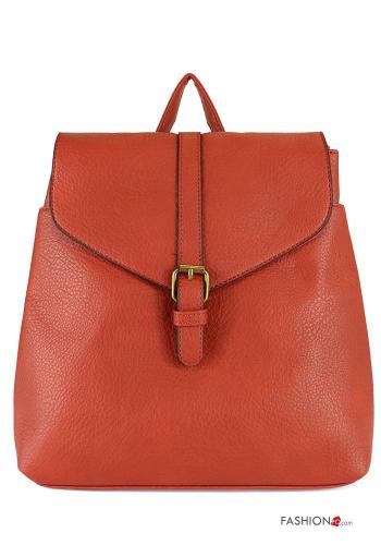 faux leather Backpack with zip with shoulder strap - ph 1