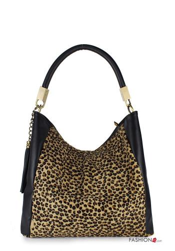 Genuine Leather Bag with zip with shoulder strap - ph 1
