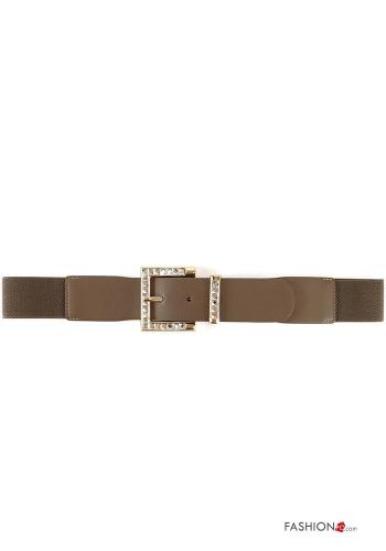Cintura ecopelle regolabile con strass - ph 1