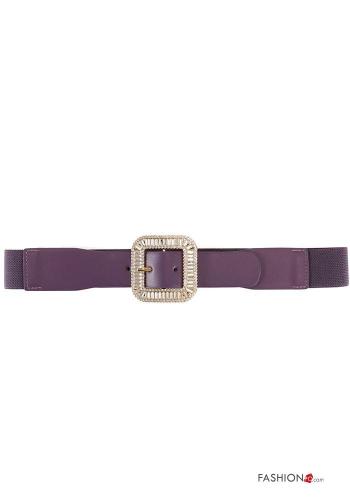 Cintura ecopelle regolabile con strass - ph 1