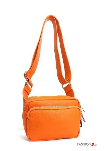 multipurpose Genuine Leather Pouch bag with zip with shoulder strap - ph 1