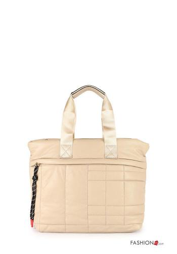 faux leather Handbag with zip with shoulder strap - ph 1