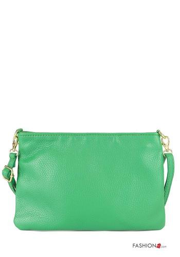 Borsa in Vera pelle con zip con tracolla - ph 1