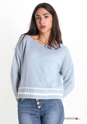 Maglione in Misto Lana Fantasia righe - ph 1