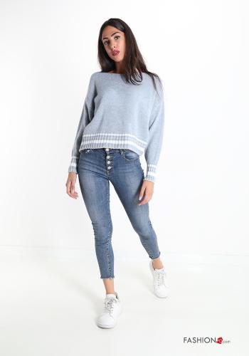 Maglione in Misto Lana Fantasia righe - ph 5
