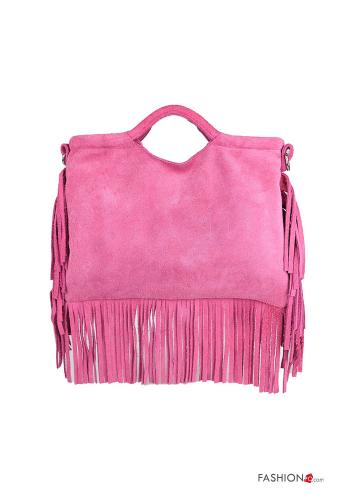 Borsa in Vera pelle con frange con tracolla - ph 1