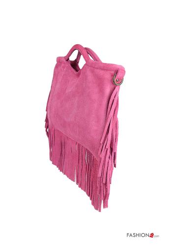 Borsa in Vera pelle con frange con tracolla - ph 2