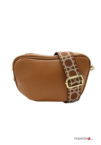 Bolso de Cuero Genuino con cremallera con bandolera - ph 1