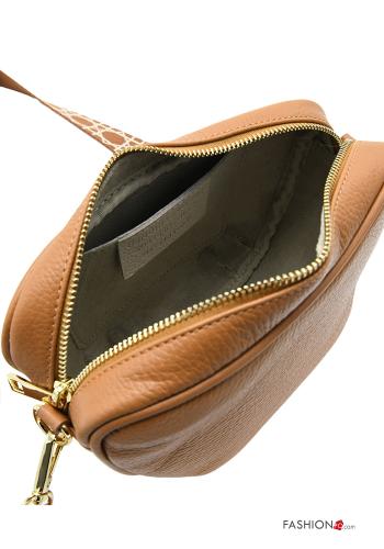 Bolso de Cuero Genuino con cremallera con bandolera - ph 3
