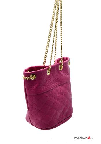 Borsa a spalla in Vera pelle con catena - ph 2
