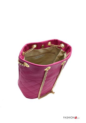 Borsa a spalla in Vera pelle con catena - ph 5