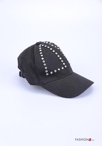 Cappello in Cotone  con strass - ph 1
