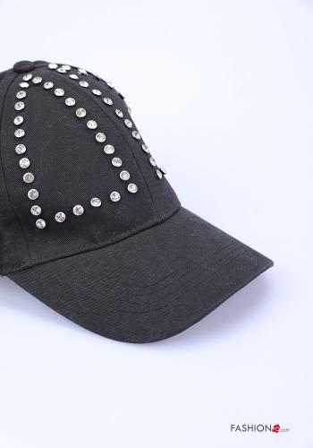 Cappello in Cotone  con strass - ph 3