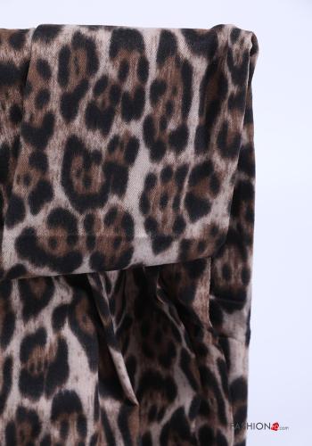 Animal print Scarf with fringes - ph 2