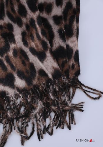 Animal print Scarf with fringes - ph 3