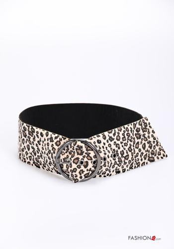 Ceinture en Cuir Véritable ajustable Imprimé animalier - ph 1