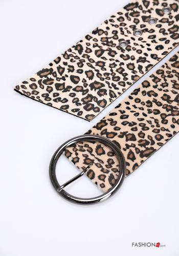 Ceinture en Cuir Véritable ajustable Imprimé animalier - ph 2