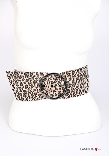 Ceinture en Cuir Véritable ajustable Imprimé animalier - ph 3