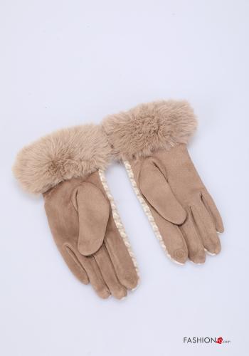 Luvas Pied de Poule com pelos - ph 2