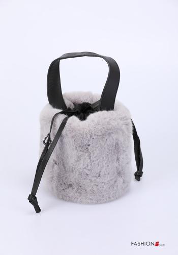 Borsa pelliccia sintetica con tracolla - ph 1