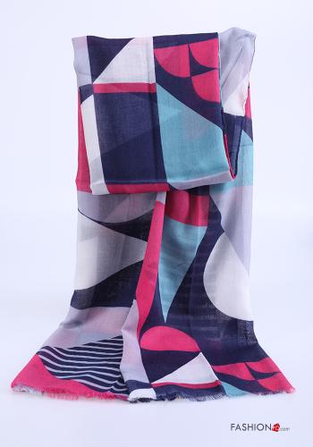 Geometric pattern Linen Scarf